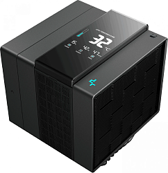 Устройство охлаждения(кулер) Deepcool Assassin IV VC Vision Soc-AM5/AM4/1200/2066/1700/1851 черный 4-pin 22.6-29.3dB Al+Cu LCD 300W 1780gr Ret (R-ASN4-BKNVMD-G)