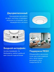 Точка доступа Cudy AP1300 AC1300 10/100/1000BASE-TX белый