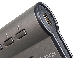 Клавиатура A4Tech KLS-7MUU серебристый/черный USB slim Multimedia (KLS-7MUU USB) кабель 1.5м