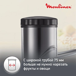 Соковыжималка центробежная Moulinex JU550D10 800Вт рез.сок.:2000мл. серебристый/черный