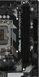 Материнская плата Asrock B760M-HDV/M.2 D4 Soc-1700 Intel B760 2xDDR4 mATX AC`97 8ch(7.1) GbLAN RAID+VGA+HDMI+DP