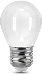 Лампа филам. Gauss Filament 5Вт цок.:E27 шар 220B св.свеч.бел.нейт. (упак.:1шт) (105202205)