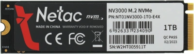 Накопитель SSD Netac PCIe 3.0 x4 1TB NT01NV3000-1T0-E4X NV3000 M.2 2280