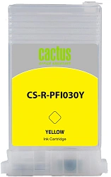 Картридж перезаправляемый струйный Cactus CS-R-PFI030Y желтый (55мл) для Canon imagePROGRAF TA-20/30/TM-240/340