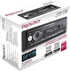 Автомагнитола Prology CMX-240 1DIN 4x55Вт v4.2 AUX 3 ПДУ (PRCMX240)