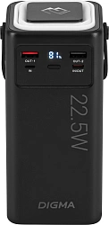 Мобильный аккумулятор Digma DGPF50B 50000mAh QC3.0/PD3.0 22.5W 2.25A 4xUSB-A/2xUSB-C черный (DGPF50B22PBK)