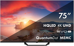 Телевизор QLED Haier 75" Smart TV S2 Pro Frameless черный 4K Ultra HD 60Hz DVB-T DVB-T2 DVB-C DVB-S DVB-S2 USB WiFi Smart TV