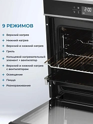 Духовой шкаф Электрический Zugel ZOE601X нержавеющая сталь/черный