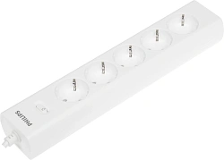 Сетевой фильтр Philips CHP2155WB/51 3м (5 розеток) белый (коробка)
