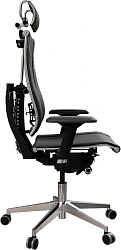 Кресло руководителя Метта Yoga 4DT B2-15D - YM93+Infinity+carbon черный сетка/кожа с подголов. крестов. алюминий хром (комплект 1шт)