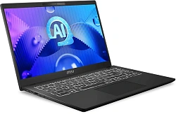 Ноутбук MSI Modern 15 H AI C1MTG-084US Ultra 9 185H 32Gb SSD1Tb Intel UHD Graphics 15.6" IPS Touch FHD (1920x1080) Windows 11 Home Multi Language black WiFi BT Cam (9S7-15H551-084)