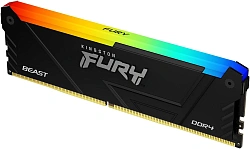 Память DDR4 8GB 3200MHz Kingston KF432C16BB2A/8 Fury Beast RGB RTL Gaming PC4-25600 CL16 DIMM 288-pin 1.35В dual rank с радиатором Ret