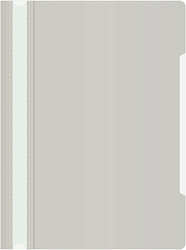 Папка-скоросшиватель Бюрократ -PS20GREY A4 прозрач.верх.лист пластик серый 0.12/0.16