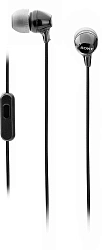 Гарнитура внутриканальные Sony MDR-EX14AP 1.2м черный проводные в ушной раковине (MDREX14AP/BZIN)