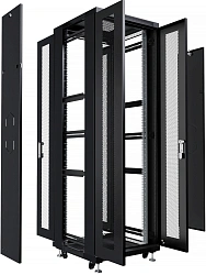 Шкаф серверный Cabeus (ND-05C-42U60/120-BK) напольный 42U 800x1200мм пер.дв.перфор.2ств. задн.дв.перфор.2-хст. 800кг черный 1100мм 2055мм IP20 сталь