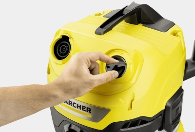 Строительный пылесос Karcher WD 4 S V-20/5/22 1000Вт (уборка: сухая/сбор воды) желтый