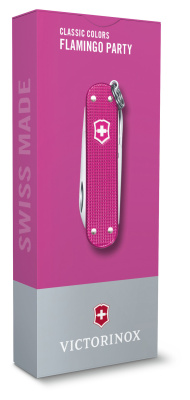 Нож перочинный Victorinox Classic SD Alox Flamingo Party (0.6221.251G) 58мм 5функц. подар.коробка