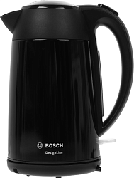 Чайник электрический Bosch TWK3P 1.7л. 2400Вт черный корпус: металл (TWK3P423)