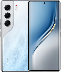 Смартфон Tecno Camon 40 Pro 5G 256Gb 8Gb белый ледяной моноблок 3G 4G 2Sim 6.78" 1080x2436 Android 15 50Mpix 802.11 a/b/g/n/ac/ax NFC GPS GSM900/1800 GSM1900 Protect FM