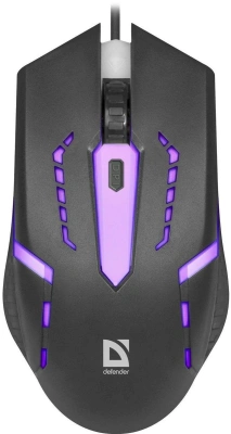Мышь Defender Flash MB-600L черный оптическая 1200dpi USB 3but (52600)