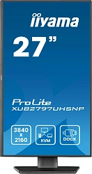 Монитор Iiyama 27" ProLite XUB2797UHSNP-B1 черный IPS LED 16:9 HDMI M/M матовая HAS Piv 1300:1 350cd 178гр/178гр 3840x2160 60Hz DP 4K USB 6.1кг