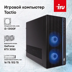 ПК IRU Tactio 310H6SEA MT i3 13100F (3.4) 16Gb SSD512Gb RTX3050 6Gb FreeDOS GbitEth 600W черный (RUS) (2113605)