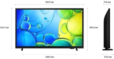 Телевизор LED Samsung 43" UE43F6000FUXRU Series 7 черный 4K Ultra HD 60Hz DVB-T2 DVB-C DVB-S2 USB WiFi Smart TV