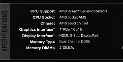 Материнская плата Gigabyte B650M S2H Socket AM5 AMD B650 2xDDR5 mATX AC`97 8ch(7.1) GbLAN RAID+VGA+HDMI+DP