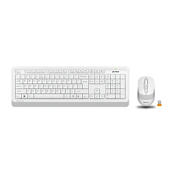 Клавиатура + мышь A4Tech Fstyler FG1010 клав:белый/серый мышь:белый/серый USB беспроводная Multimedia (FG1010 WHITE)