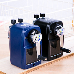 Точилка для карандашей механическая Deli 71156BLUE 1 отверстие металл синий
