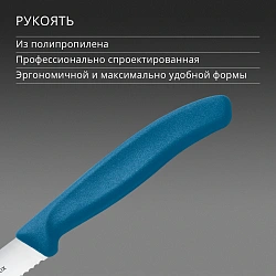 Нож кухонный Victorinox Swiss Classic 6.7232.C1 для стейка/пиццы лезв.110мм серрейт. заточка синий
