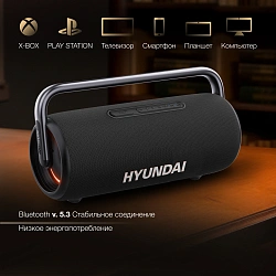 Колонка порт. Hyundai Select H-PS1029 черный 220W 2.1 BT 10м 4800mAh