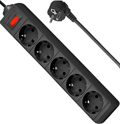 Сетевой фильтр Defender ES 3м (5 розеток) черный (коробка)