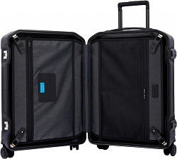 Чемодан Piquadro PQ-LM (BV4425PQLM/NO) 40x55x20см 37л. 3.46кг. поликарбонат/натур.кожа черный матов.