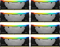 Память DDR4 8x32GB 3200MHz Kingston KF432C16RB2AK8/256 Fury Renegade RGB RTL PC4-25600 CL16 DIMM 288-pin 1.35В dual rank с радиатором Ret