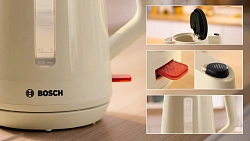Чайник электрический Bosch TWK1M127 1.7л. 2400Вт бежевый корпус: пластик