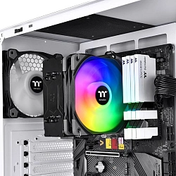 Устройство охлаждения(кулер) Thermaltake UX200 SE ARGB Soc-AM5/AM4/1200/1700/1851 черный 4-pin 25dB Al+Cu 170W Ret (CL-P105-AL12SW-A)