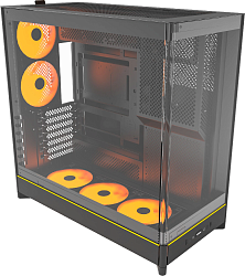 Корпус Montech HS02 Pro черный без БП ATX 8x120mm 2xUSB3.0 audio