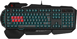 Клавиатура A4Tech Bloody B318 черный USB Multimedia for gamer LED (подставка для запястий) (B318)