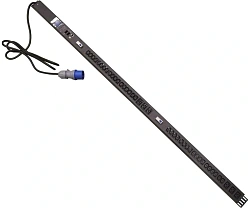 Блок распределения питания Lanmaster TWT-PDVMT1-6X36-32A верт.размещ. 6xC19 36xC13 с мониторингом 32A IEC 309 3м