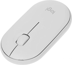 Мышь Logitech Pebble M350 белый оптическая 1000dpi silent беспров. BT/Radio USB для ноутбука 3but (910-005541)