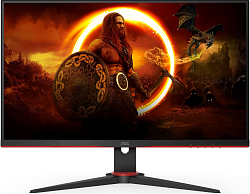 Монитор AOC 23.8" 24G2SPAE черный/красный IPS LED 1ms 16:9 HDMI M/M матовая 250cd 178гр/178гр 1920x1080 165Hz FreeSync Premium VGA DP FHD 3.75кг