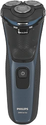 Бритва роторная Philips Series 3000 S3144/00 реж.эл.:3 питан.:аккум. черный/синий