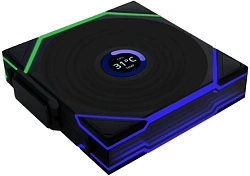 Вентилятор для корпуса Lian-Li Uni Fan TL Wireless LCD 120 LCD ARGB 120х124x28 черный 4-pin 27дБ (G99.12TLLCD1W1B.R0) Ret