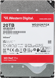 Жесткий диск WD SATA-III 20TB WD202KFGX NAS Red Pro (7200rpm) 512Mb 3.5"