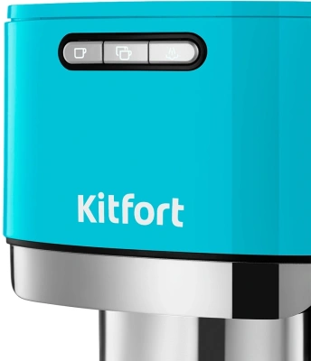 Кофеварка рожковая Kitfort КТ-7461 1350Вт бирюзовый/черный