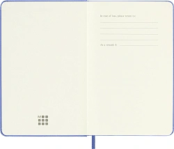 Блокнот Moleskine CLASSIC MM710B42 Pocket 90x140мм 192стр. линейка твердая обложка голубая гортензия