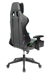 Кресло игровое Zombie VIKING 5 AERO черный/салатовый экокожа с подголов. крестов. пластик