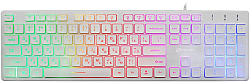 Клавиатура Оклик 550ML белый USB slim Multimedia LED