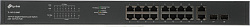 Коммутатор TP-Link TL-SG1218MP (L2) 18x1Гбит/с 2xКомбо(1000BASE-T/SFP) 16PoE+ 250W неуправляемый